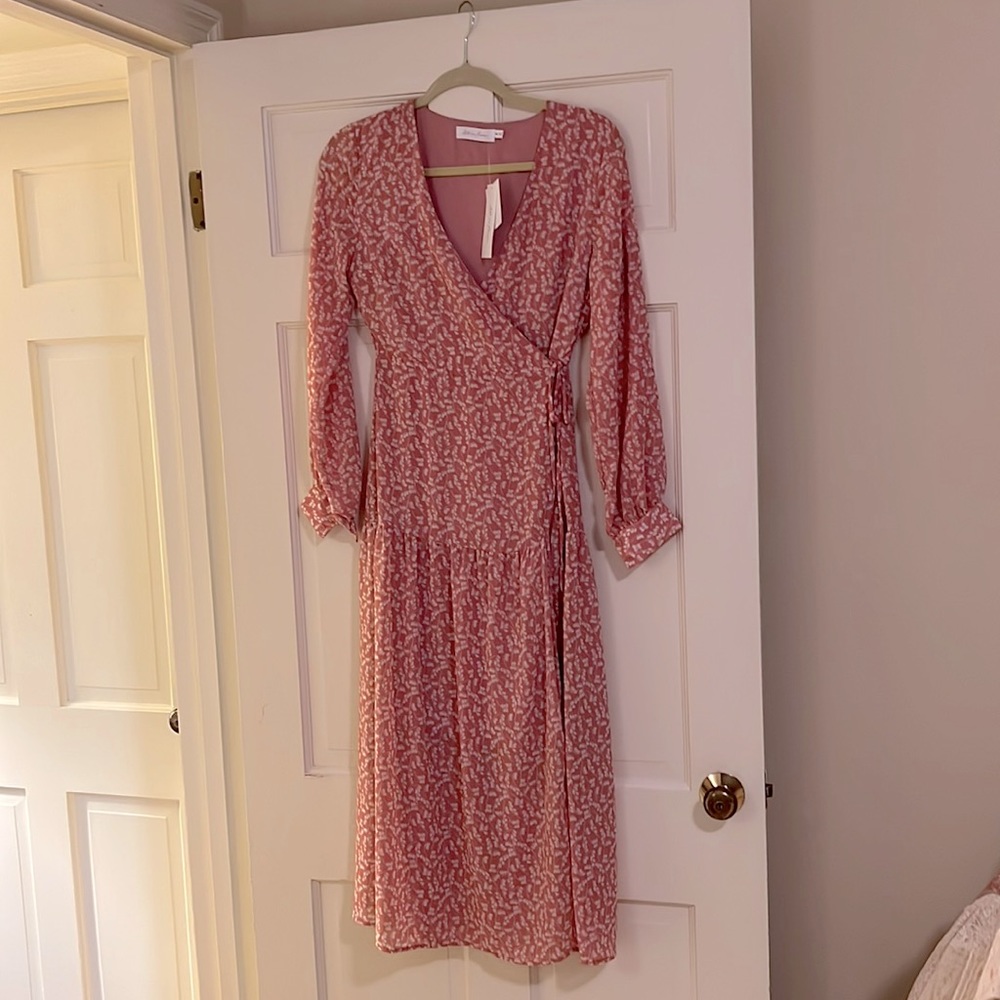NWT All In Favor Soft Mauve Dress